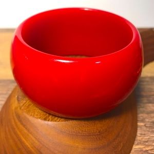 Bakelite Bangle Candy Apple Red ♥️